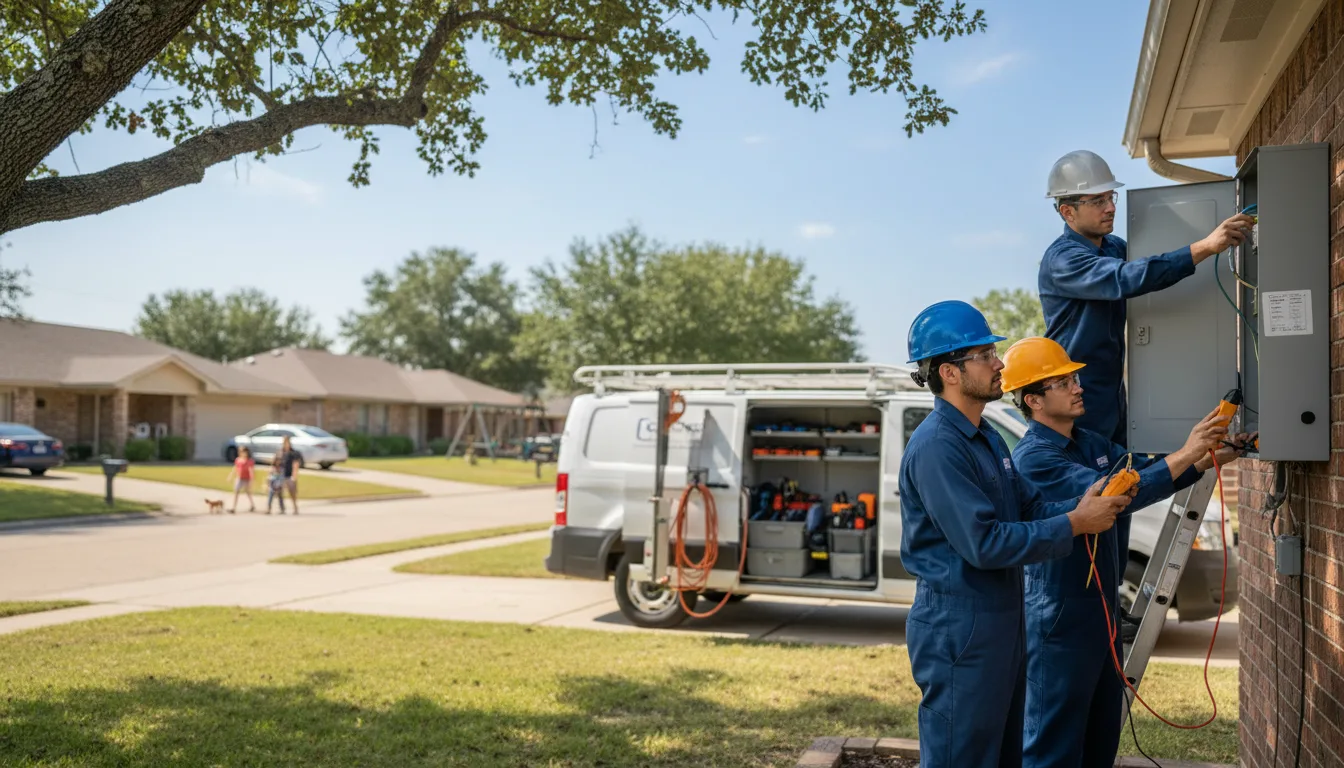Certified electrician providing emergency electrical services in Columbus, AR